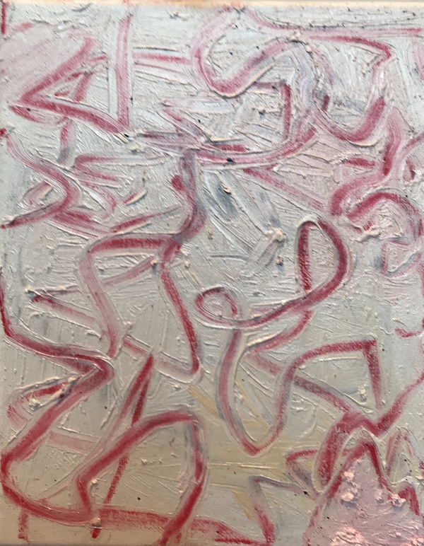 I Got A Feeling, 2017 ($150) Oil on canvas, 5 x 8 inches. For information...