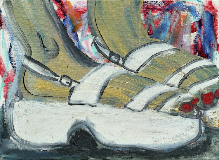 Pedicure, 2017 ($100) Oil on canvas, 8 x 12 inches. For information...