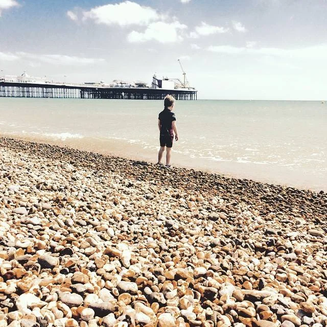 Spending lazy afternoons on the beach with mini me!