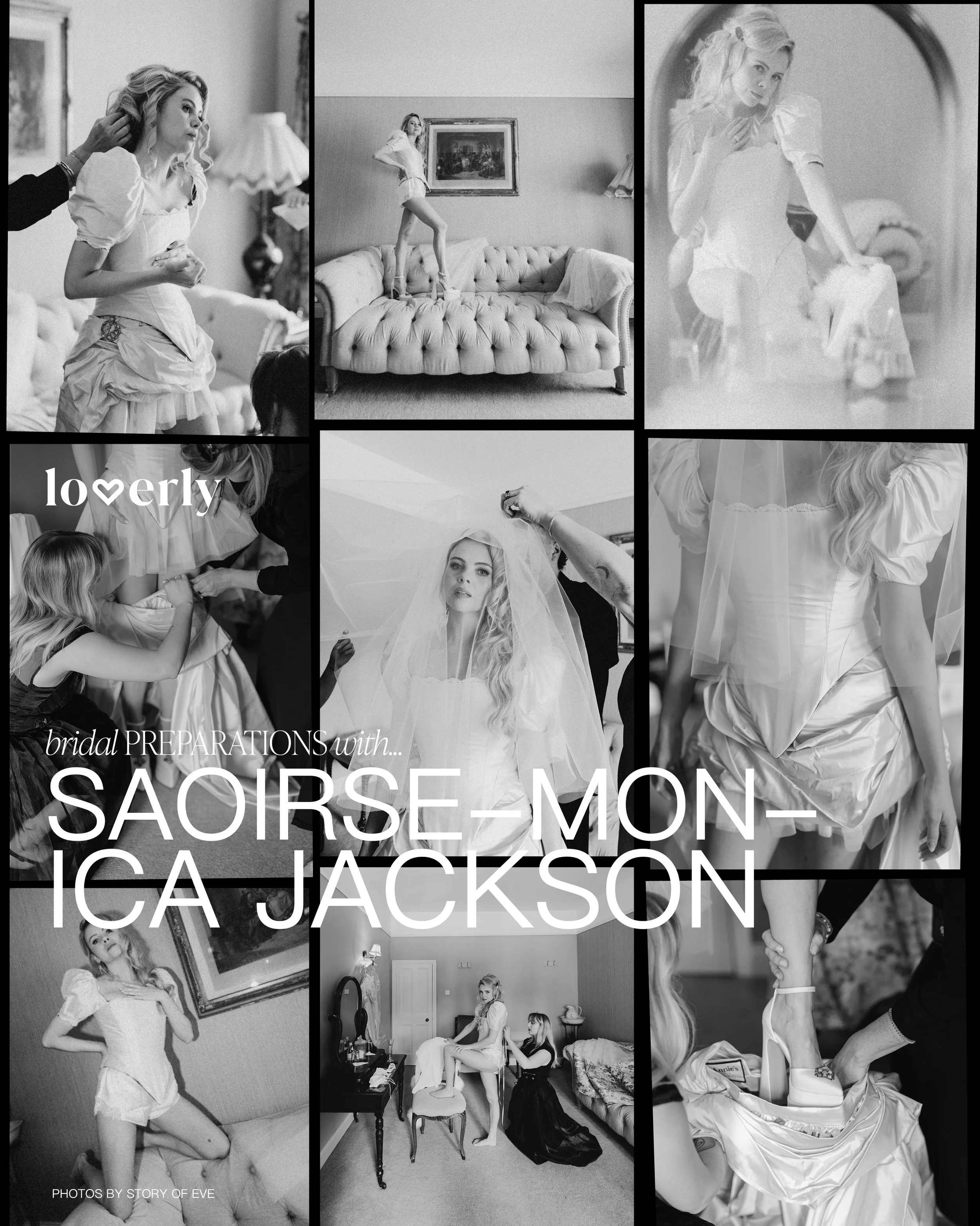 Saoirse-Monica Jackson getting ready on her wedding morning