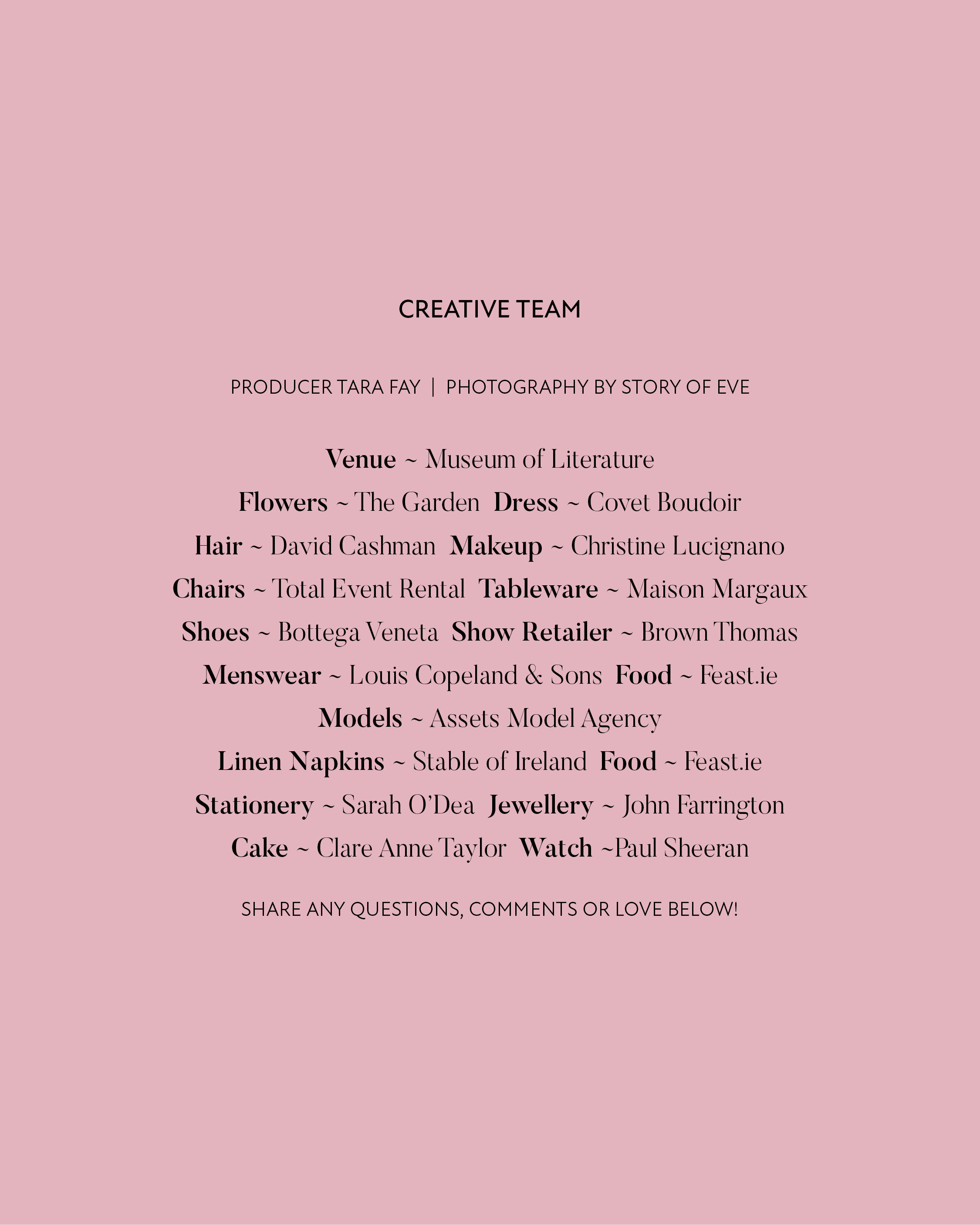 Team Credits