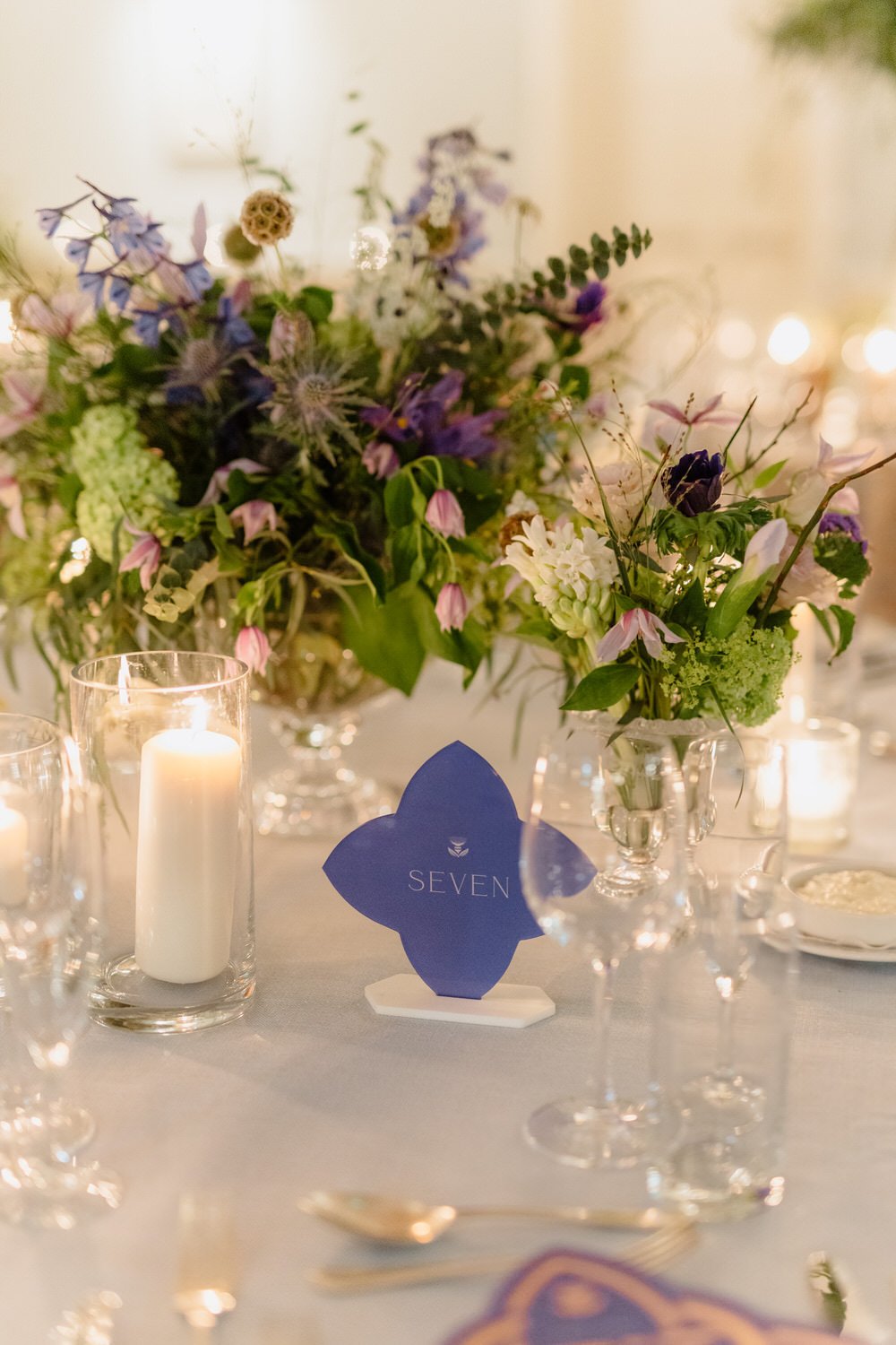 Table decor at Dunraven Arms