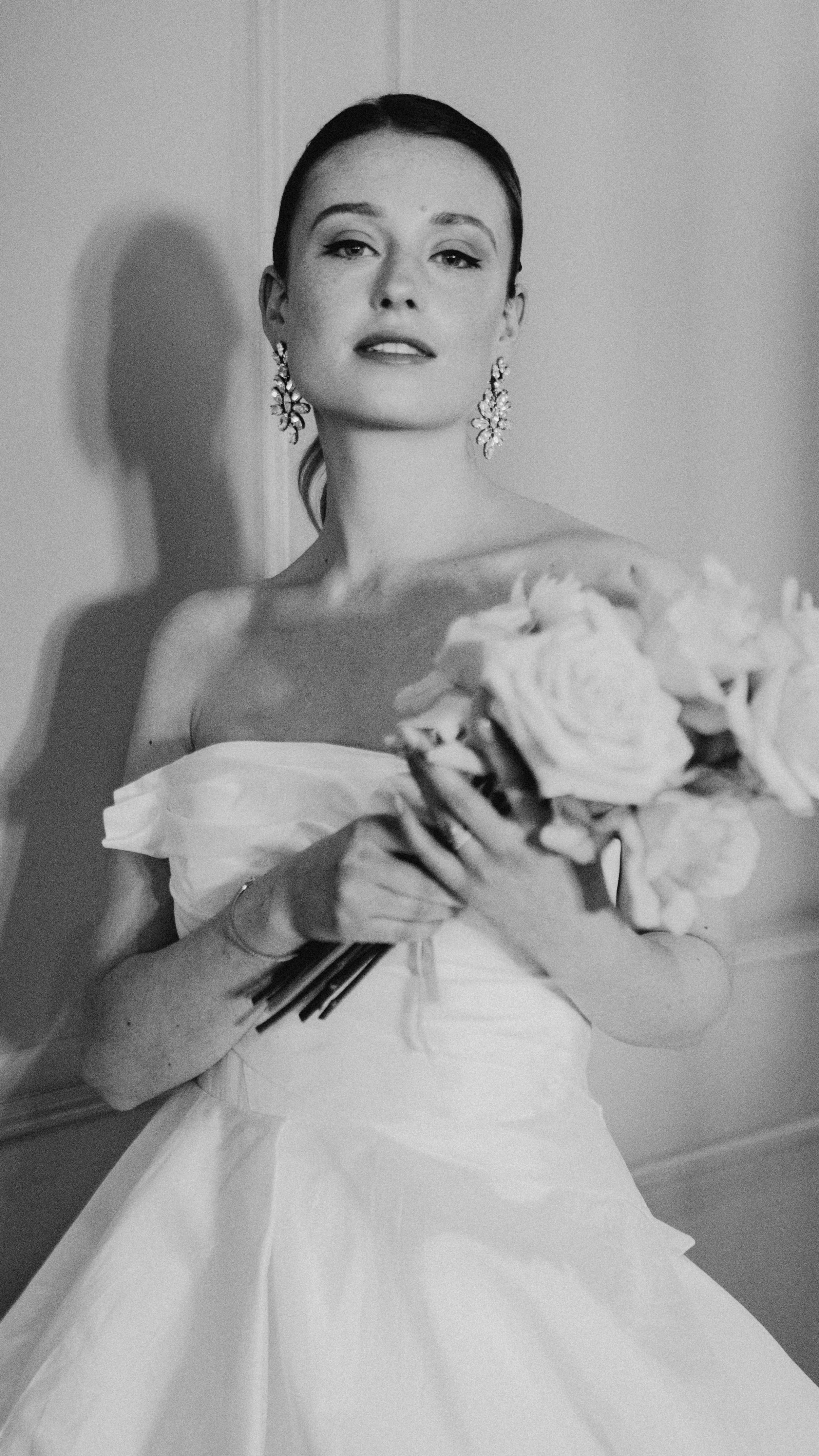 Bride wearing Vivienne Westwood dress at the westbury hotel