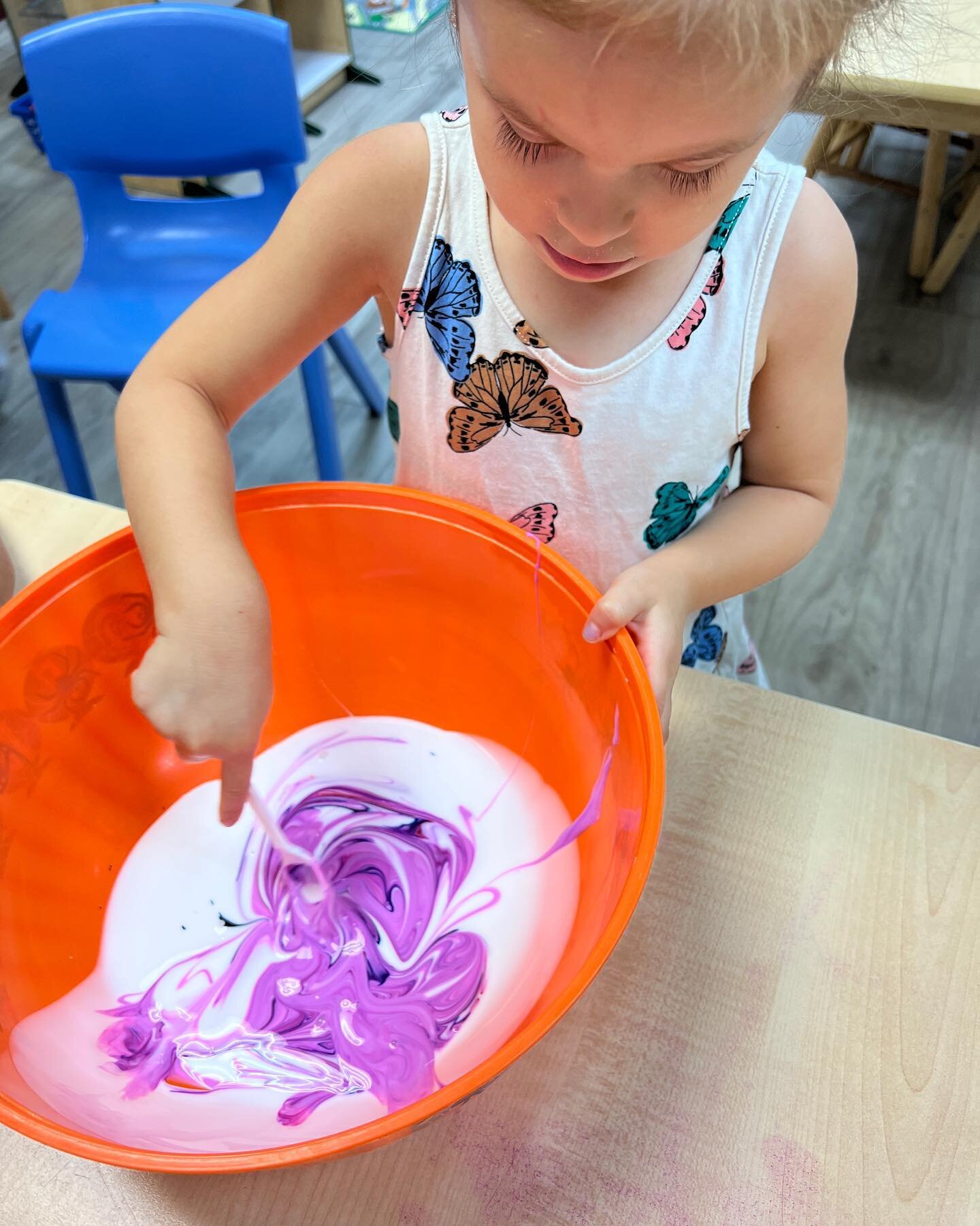 Exploring slime textures during our sensory block!