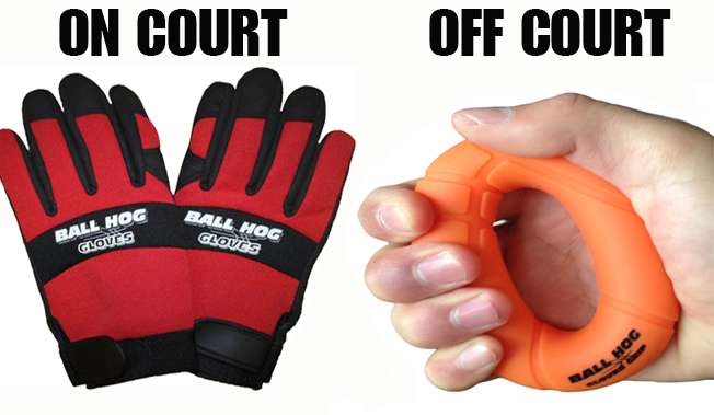 Anti Grip Ball Handling X-Factor Weighted Ball Hog Gloves Basketball Training Aid 