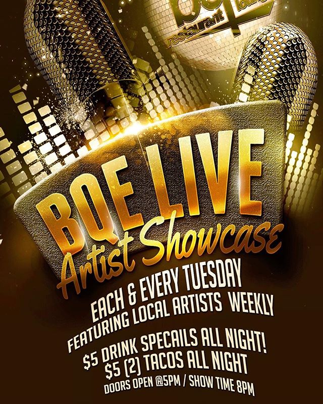 Every Tuesday Night @bqelounge starting Tonight.⚡️⚡️ 🎤Singers Only 🎤 We are looking for the BEST of the BEST singers to come out and perform tonight! You can perform with a track or sing with the band. If you got skills we wanna hear you Loud N Kle