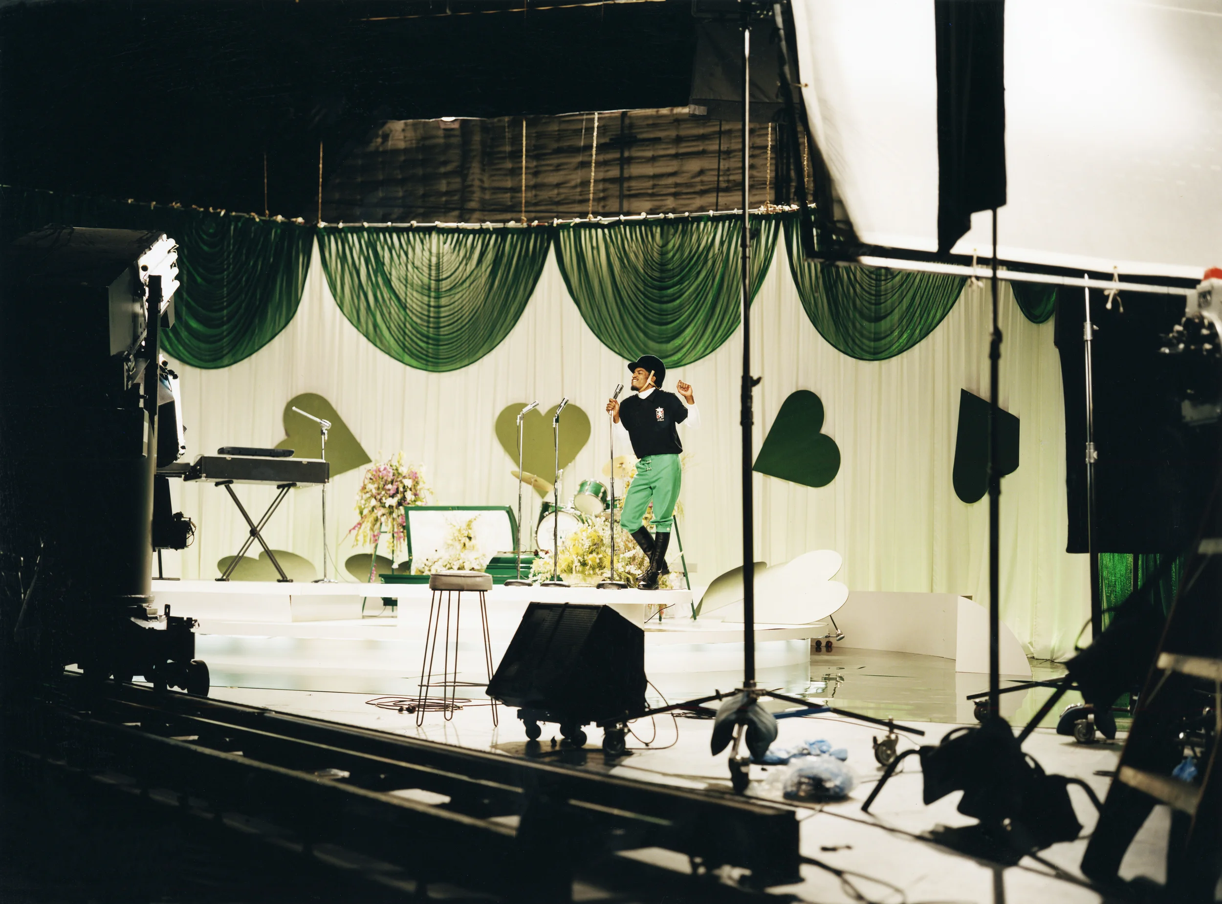 Outkast - André 3000 on the video set for "Hey Ya" - Los Angeles, CA