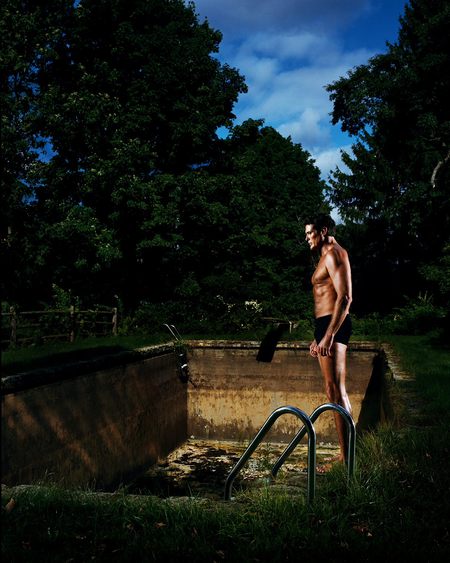 David Hasselhoff as "The Swimmer" - New Canaan, CT