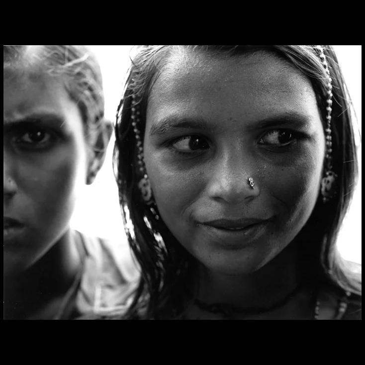   From Polaroid Negative - Two girls - Jodhpur, India  