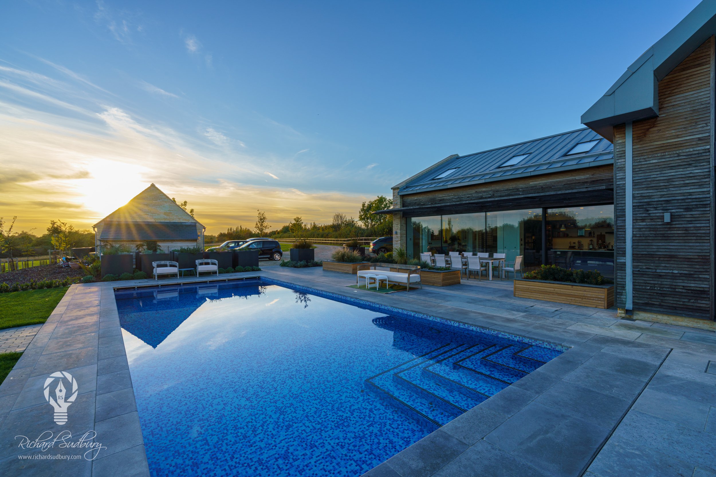 Converted Barn at Sunset