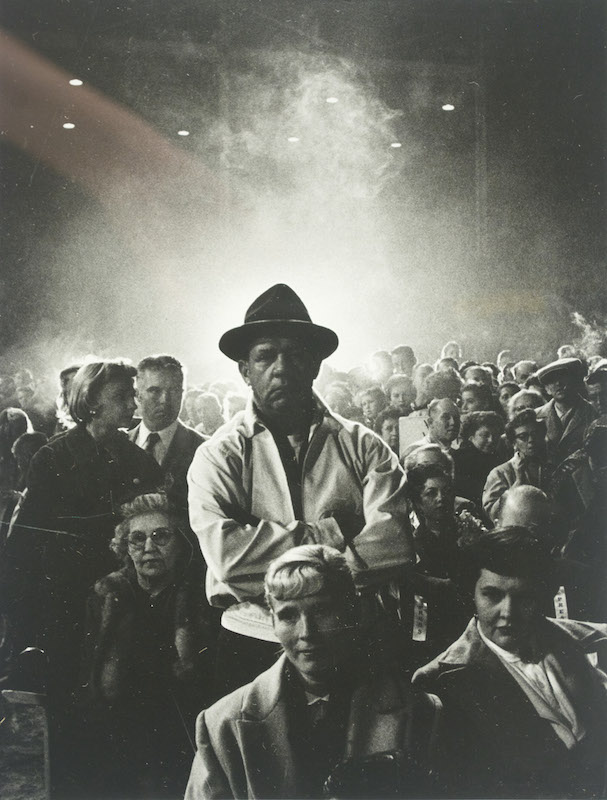Politicians and voters, 1950s. A copy of an image taken by Cornell Capa. 