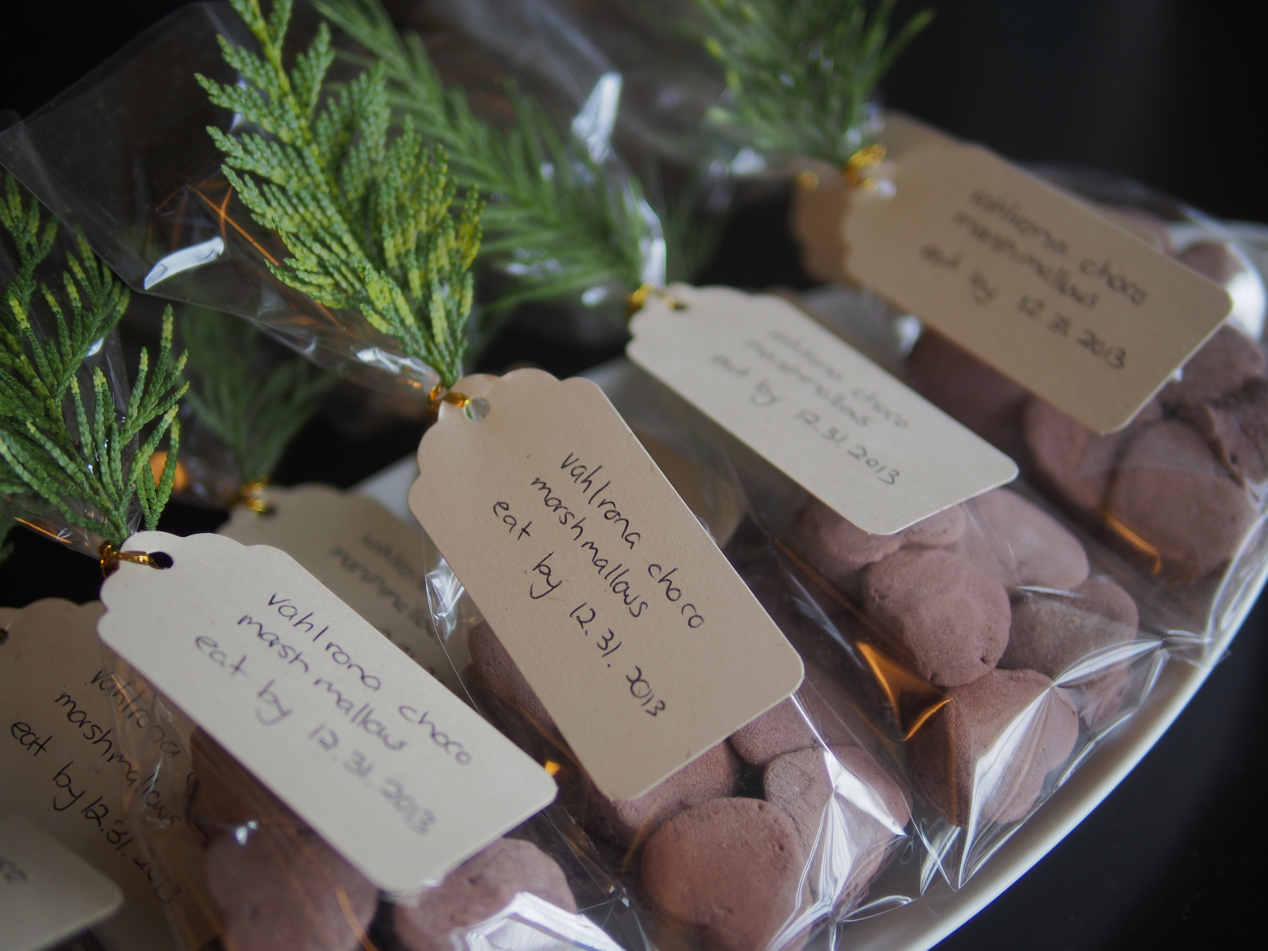 Keeners (ahem! me) can package up their cookies in festive wrap. I will let you know how many to put in each package.