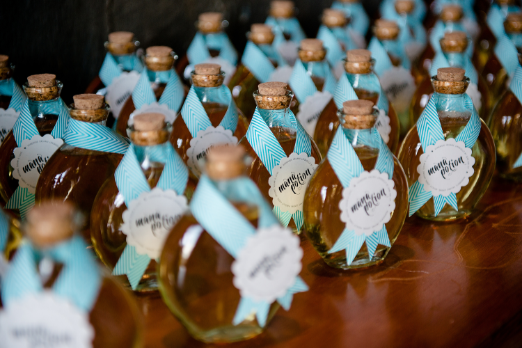 For our wedding, Jong and I&nbsp;had&nbsp;a World of Warcraft tribute as our party favors. We gave each guest a&nbsp;Mana Potion. Actually it was homemade organic meyer lemon lemoncello. It was freaking tasty, but I doubt anyone&nbsp;got much of a m…