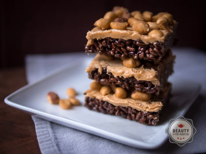 Chocolate Peanut Butter Rice Crispie Squares