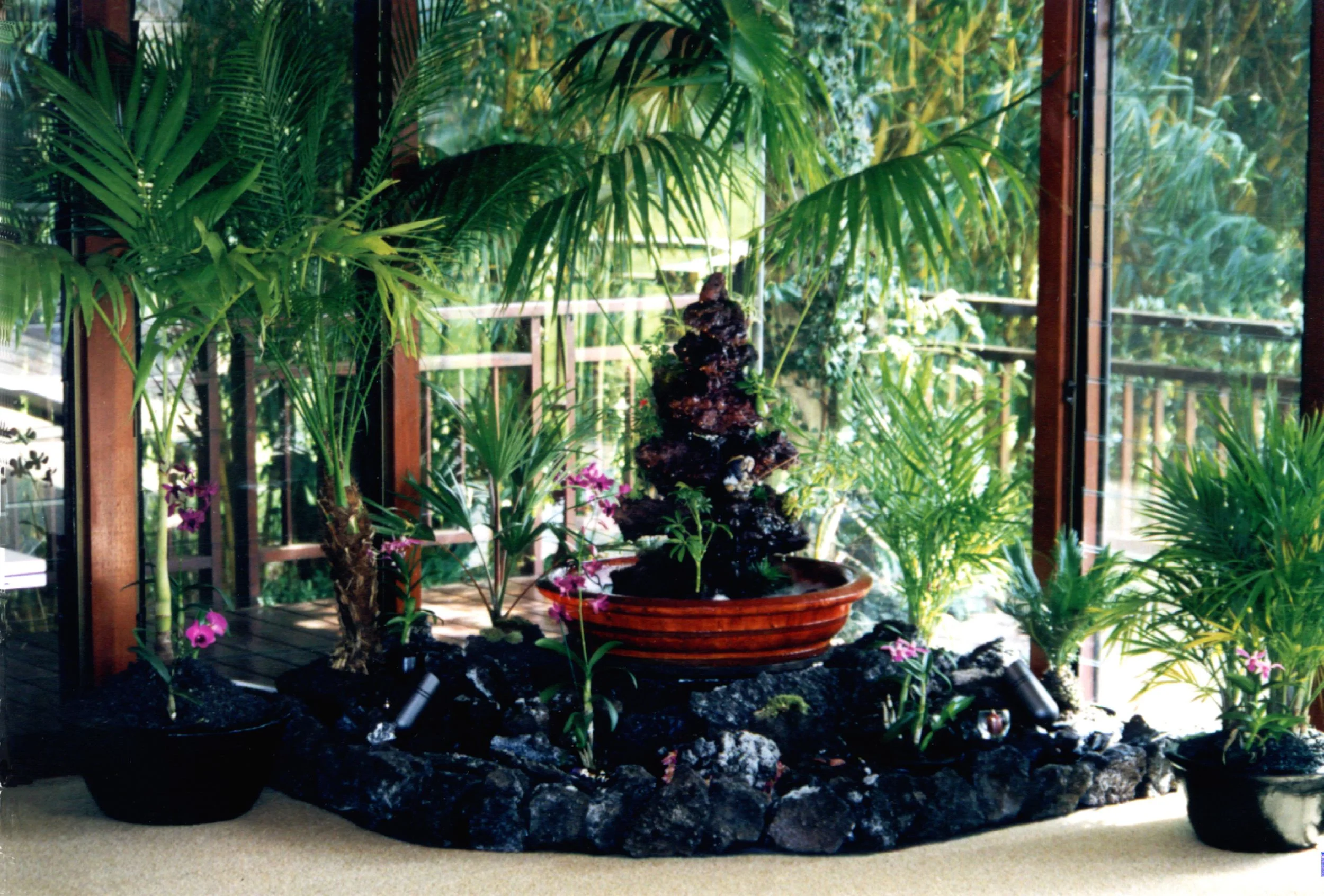 Large in-ground, indoor custom fountain in Olinda, Maui.  Please contact us about pricing. 