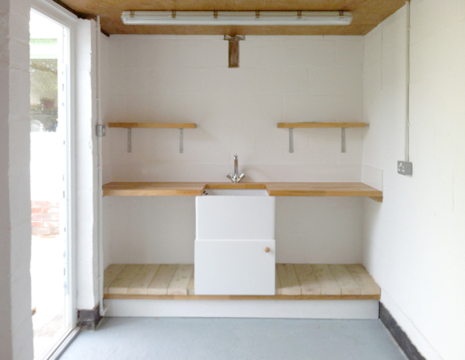 Utility Area in newly built Garage