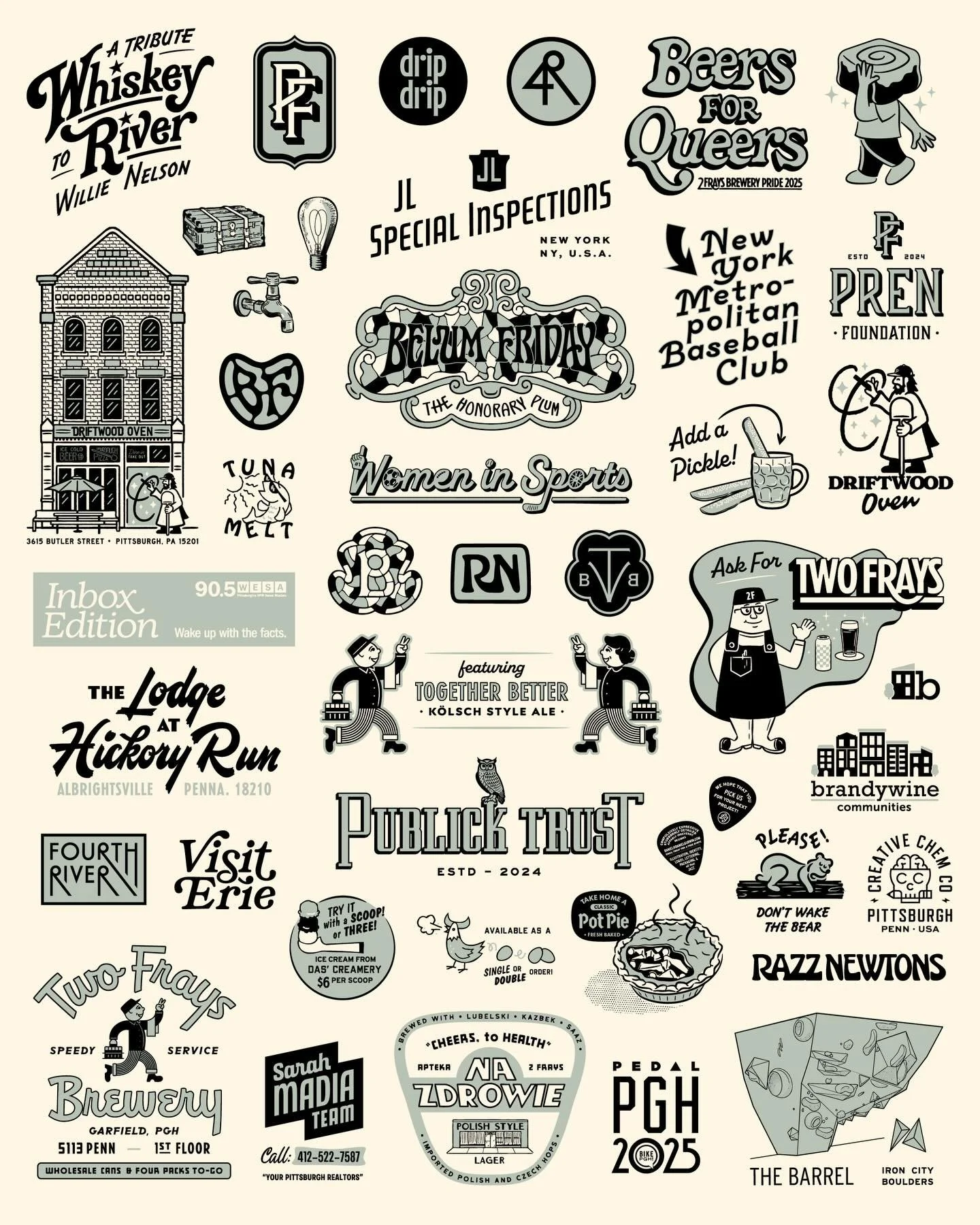 We&rsquo;re late on our 2025 overview and it really doesn&rsquo;t matter because 2025 taught us that nothing matters*. Anyway, here&rsquo;s a look at some brand work from all of the lovely businesses and people we had the pleasure of working with las