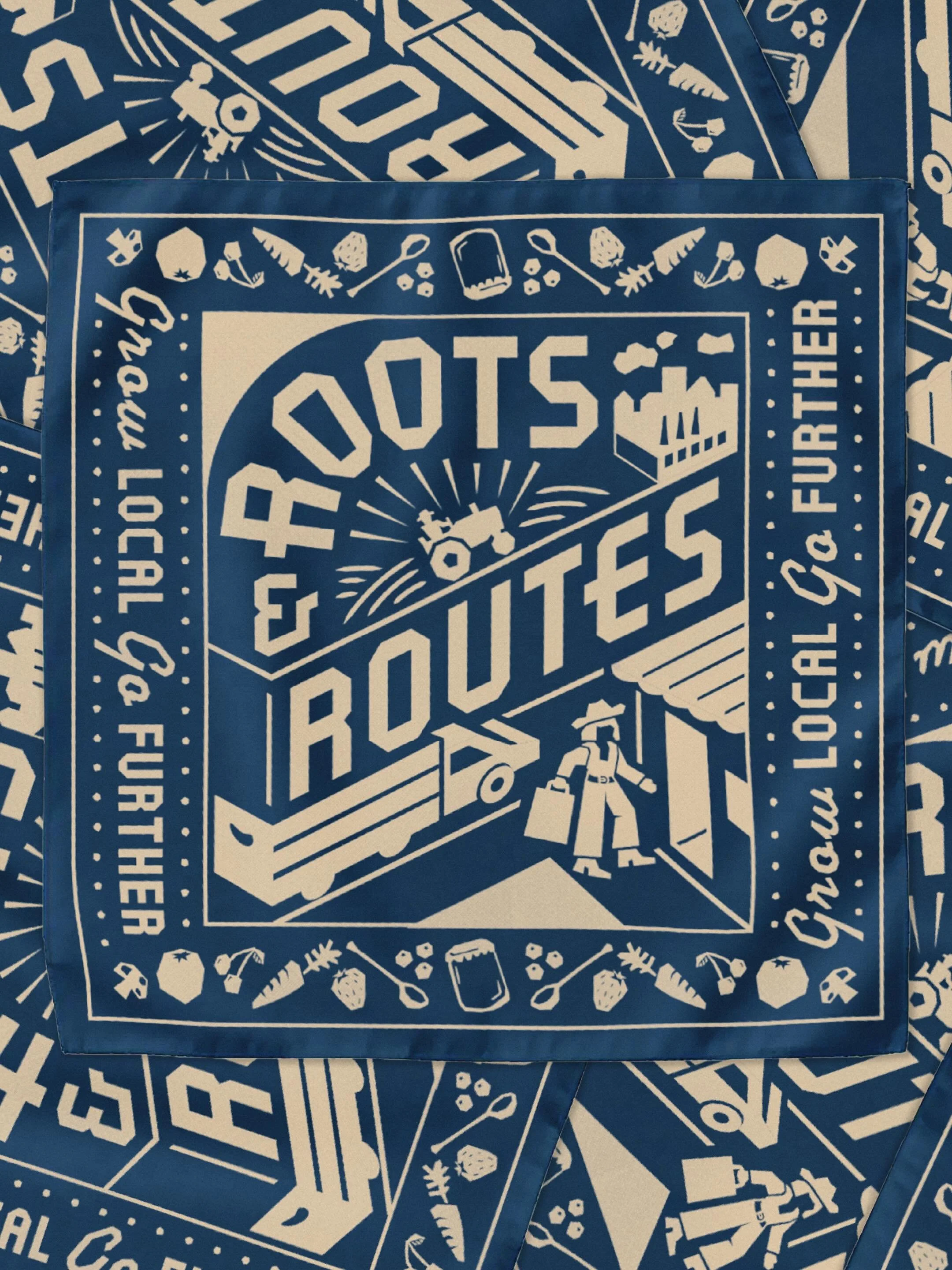 Designing for the America we want to see. WPA inspired branding for Roots &amp; Routes, a Food Maker and Buyer Symposium by @craftchatham 🍓🥚🫐🫙🧀🥛🥄

The Roots &amp; Routes Food Maker and Buyer Symposium aims to bridge the gap between small to mi