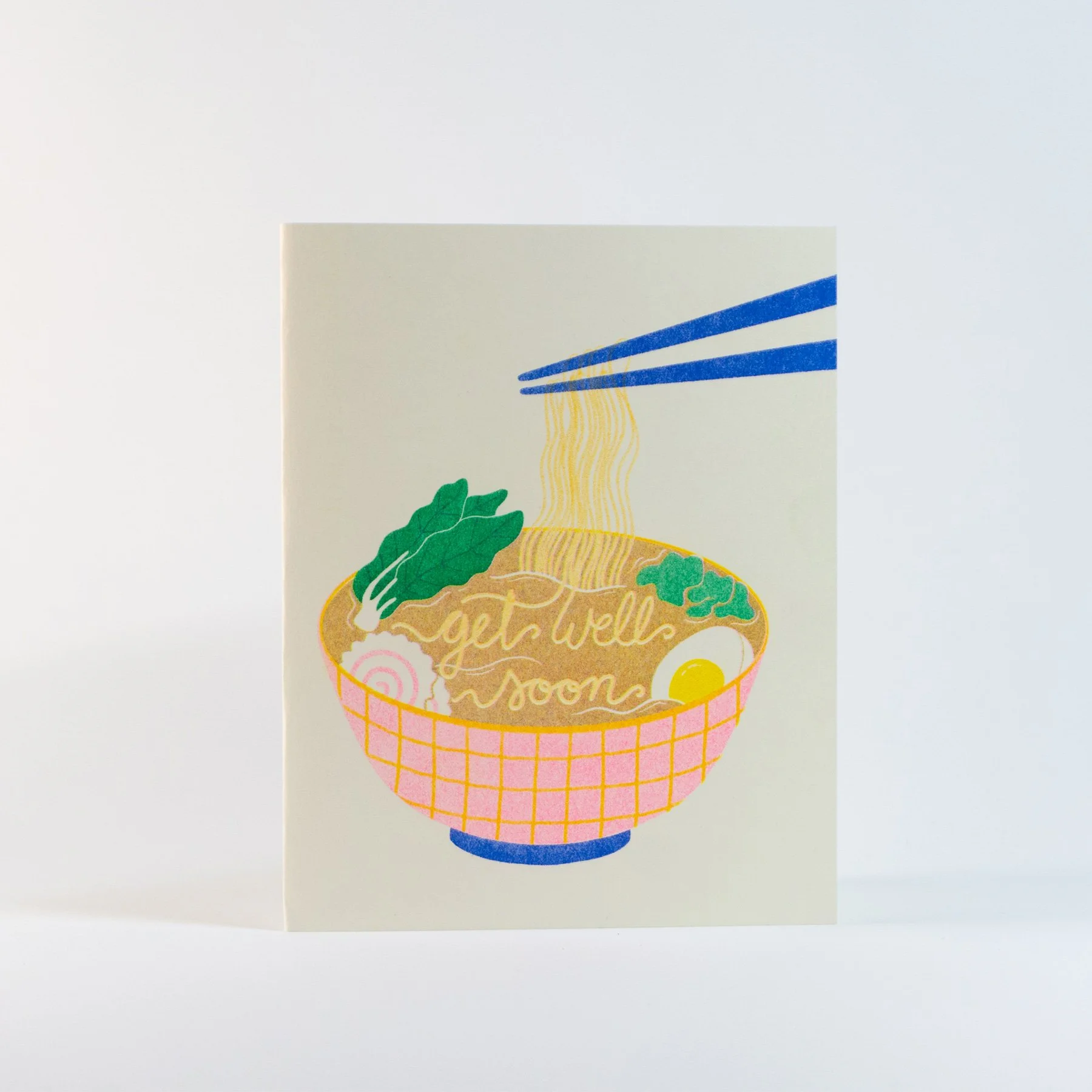 Get Well Soon Ramen | Risograph Greeting Card