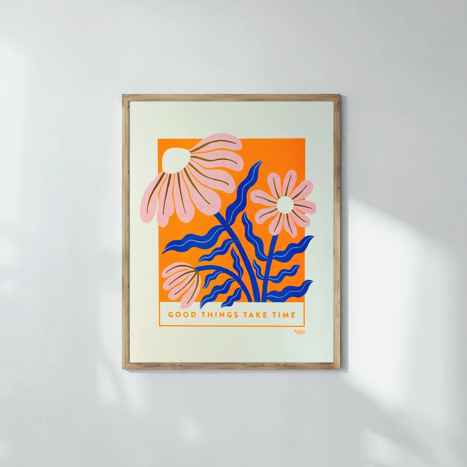 Good Things Take Time | Risograph Art Print 8x10