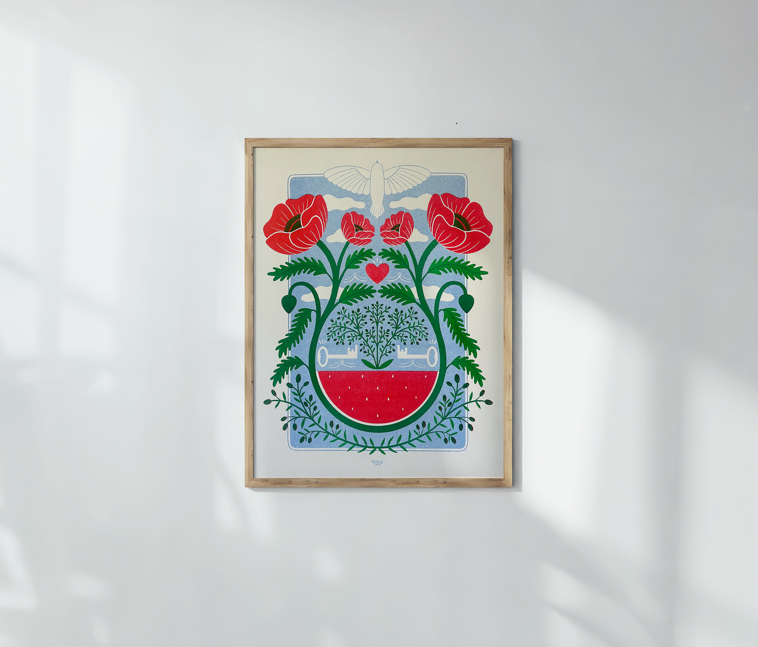 Free Palestine Fundraiser | Risograph Art Print 8x10 — Ripple & Rise