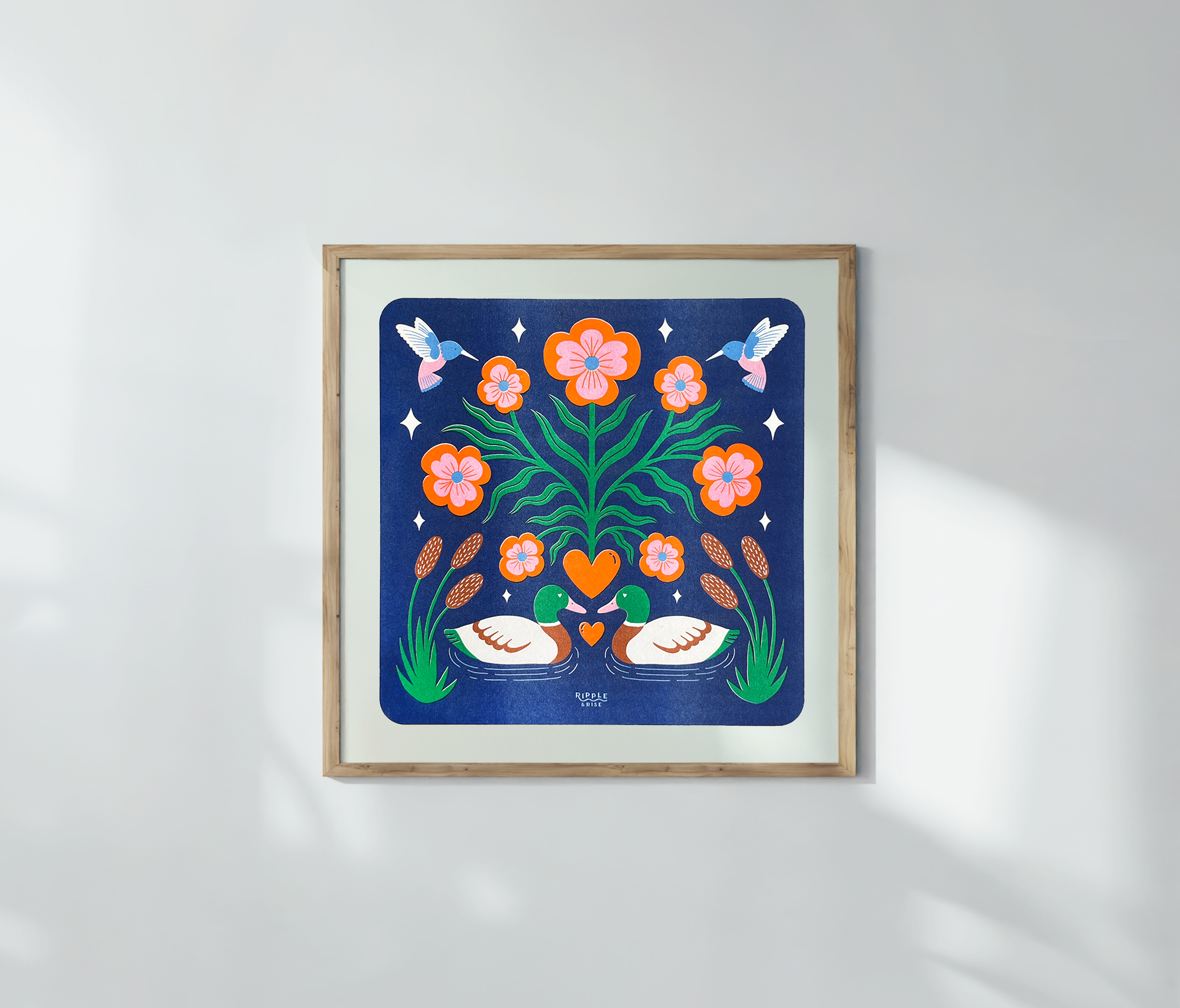 You Belong Here | Risograph Art Print 10 x 10