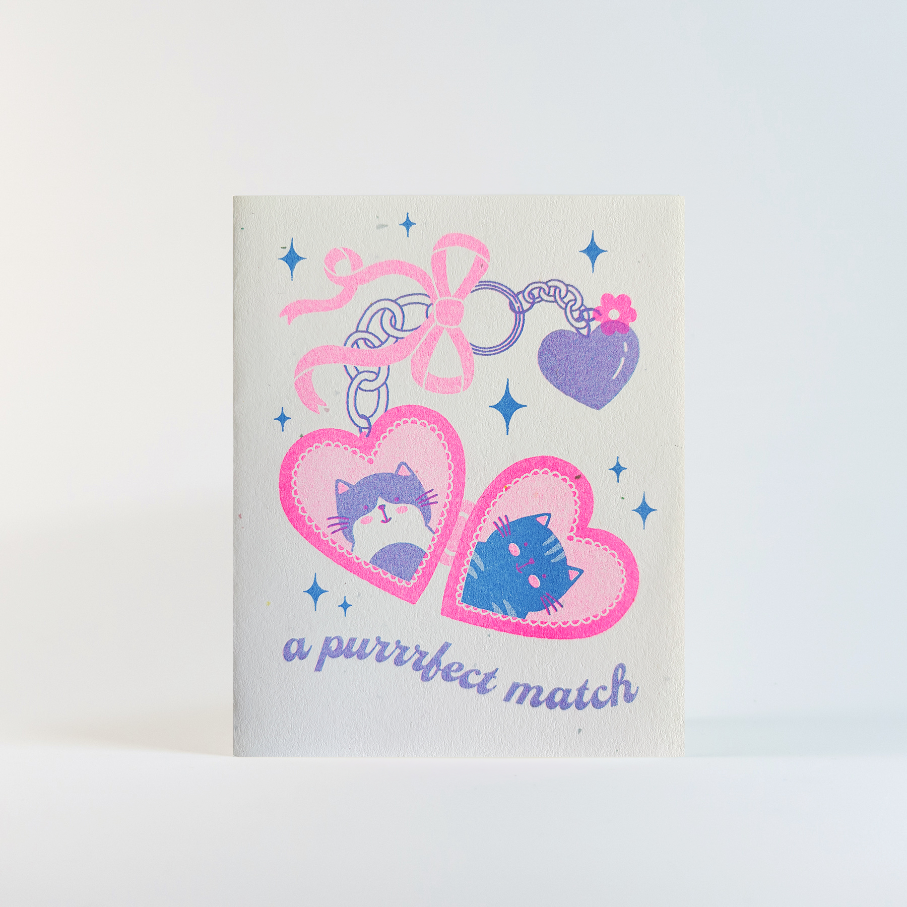 Puuurfect Match | Risograph Greeting Card