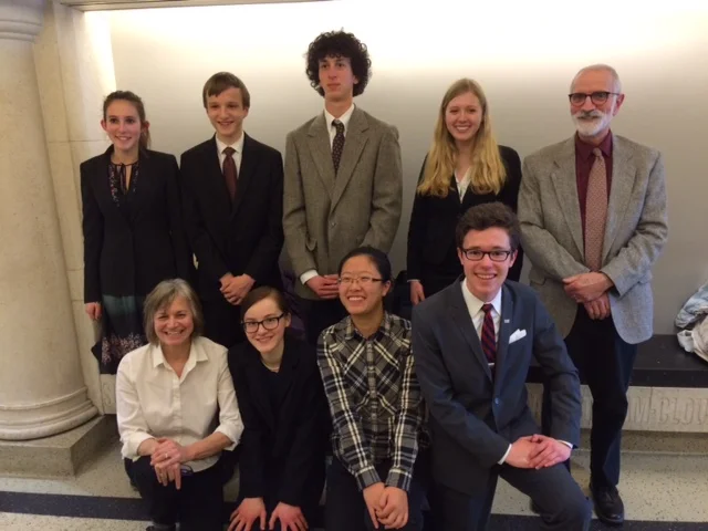In bottom row, Claire Saint-Amour second from left and Ethan Addis on the far right. Congrates!