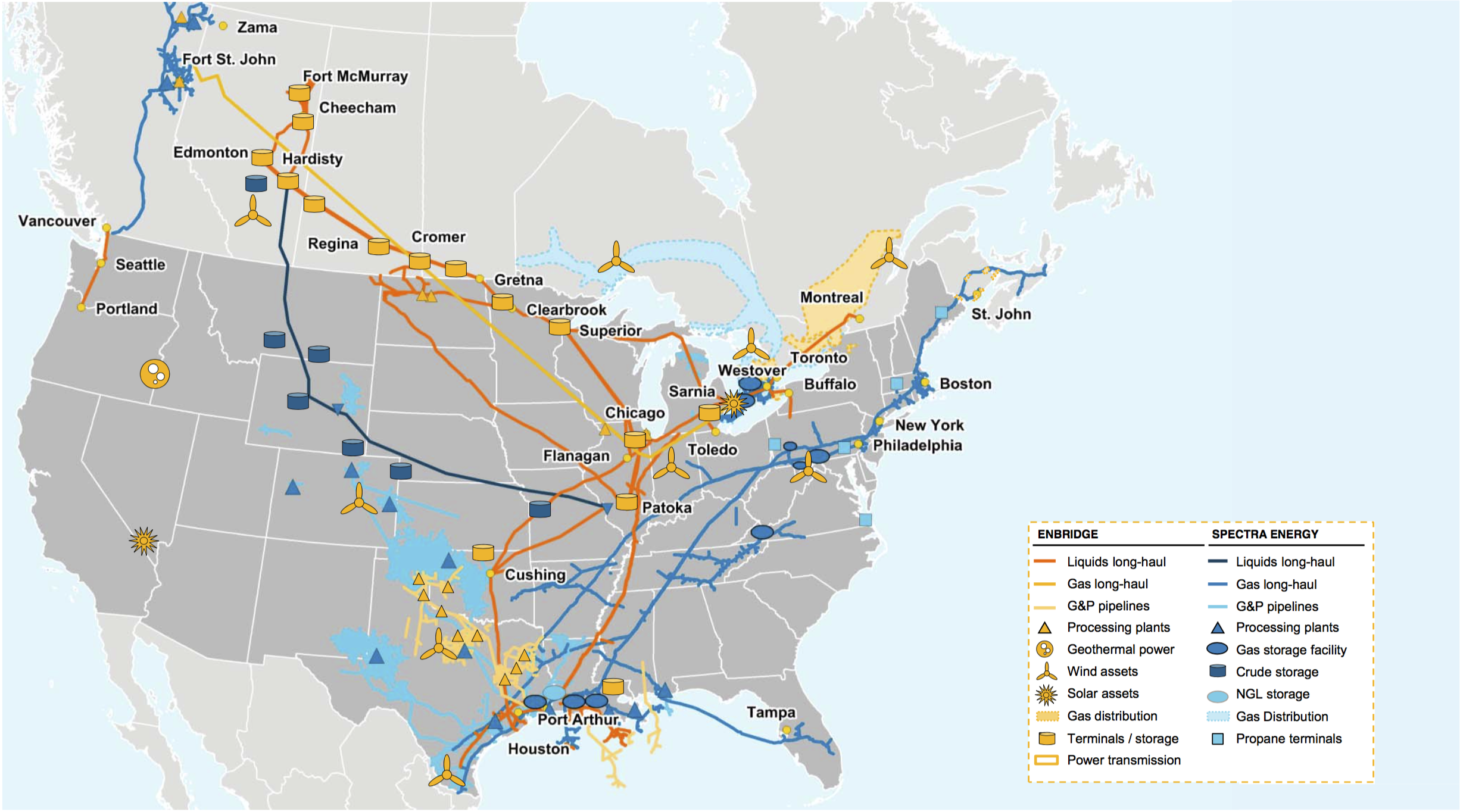 Enbridge and Spectra Energy join forces to create 165 billion pipeline