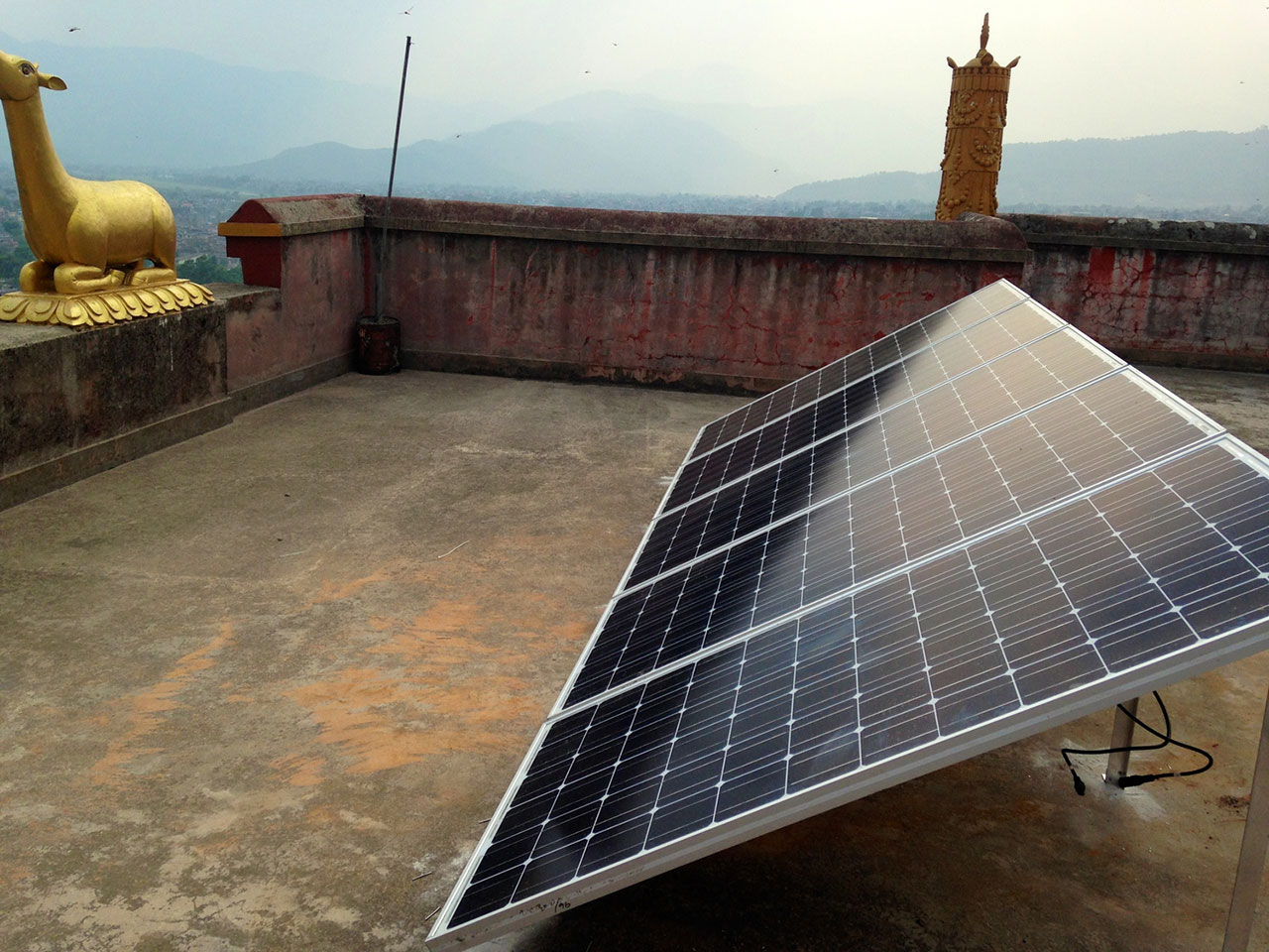  A  solar system  to provide reliable electricity for the Matepani community. 