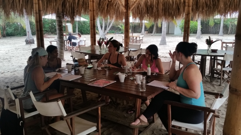 Morning writing session before yoga