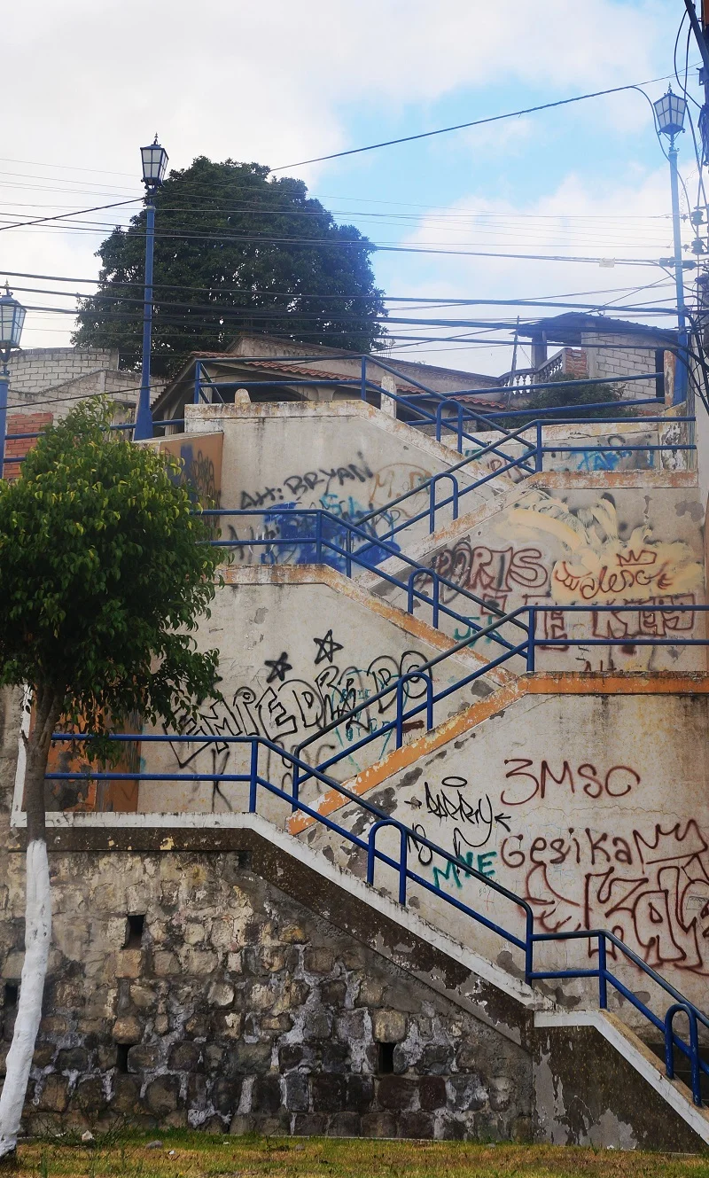 Graffiti is common in South America, it's a form of communication and expression for teens in love and artists in angst.