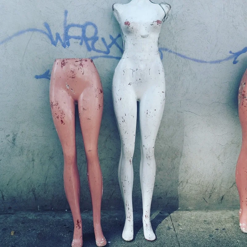 These mannequins stand against walls all over this little town. It's a little creepy but something interesting about it to me.