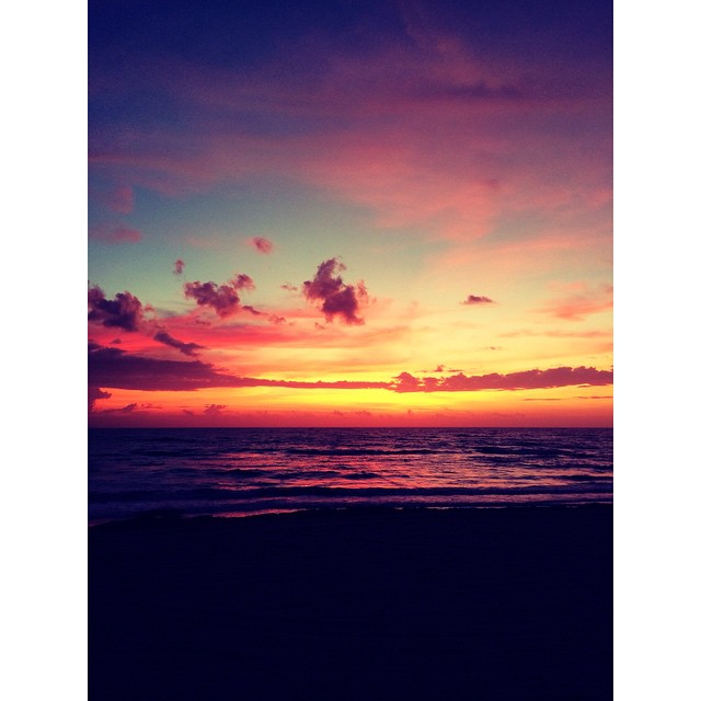 An autumn sunrise in South Florida.