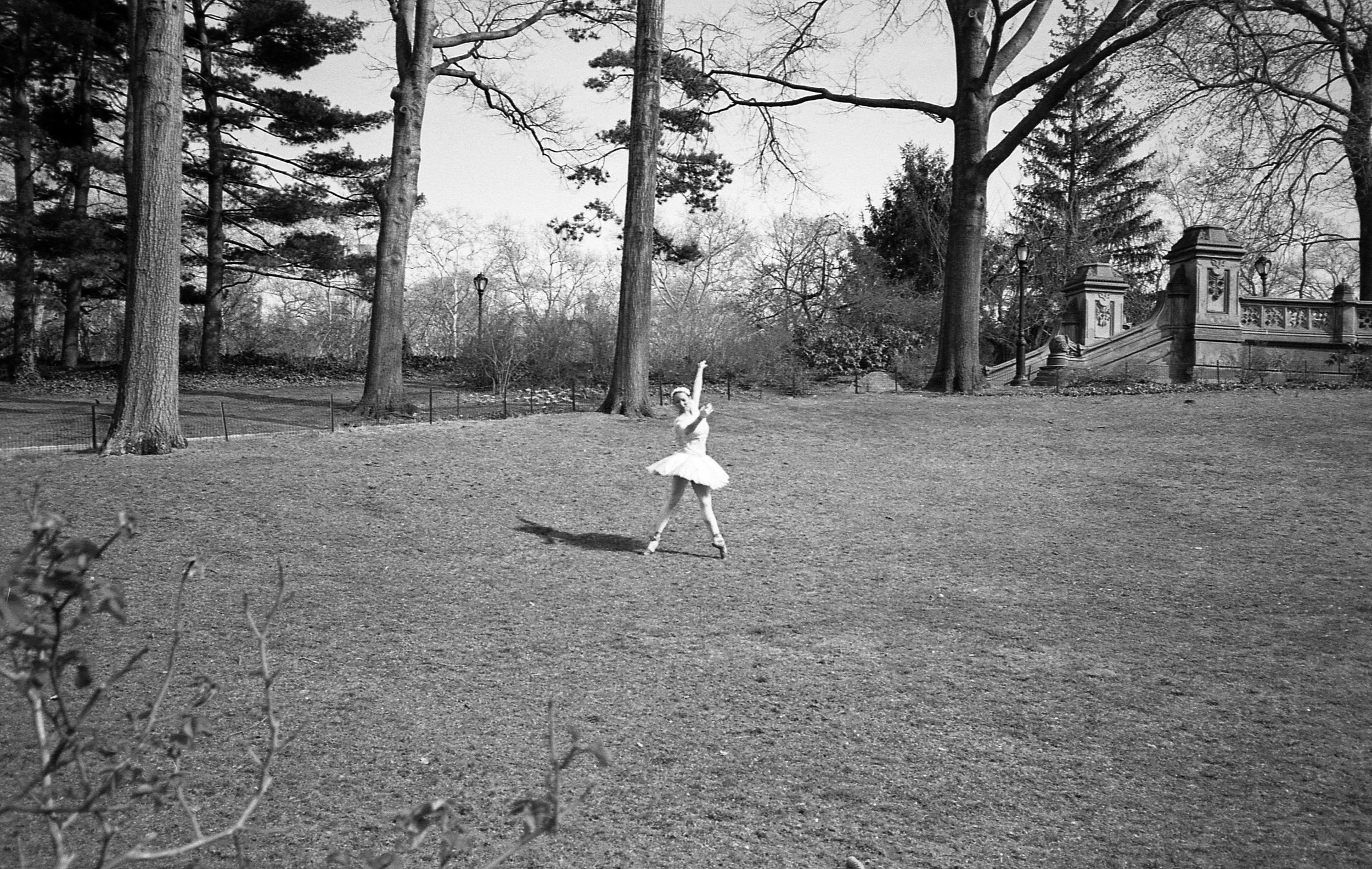 ballet dancer central park bw.jpg