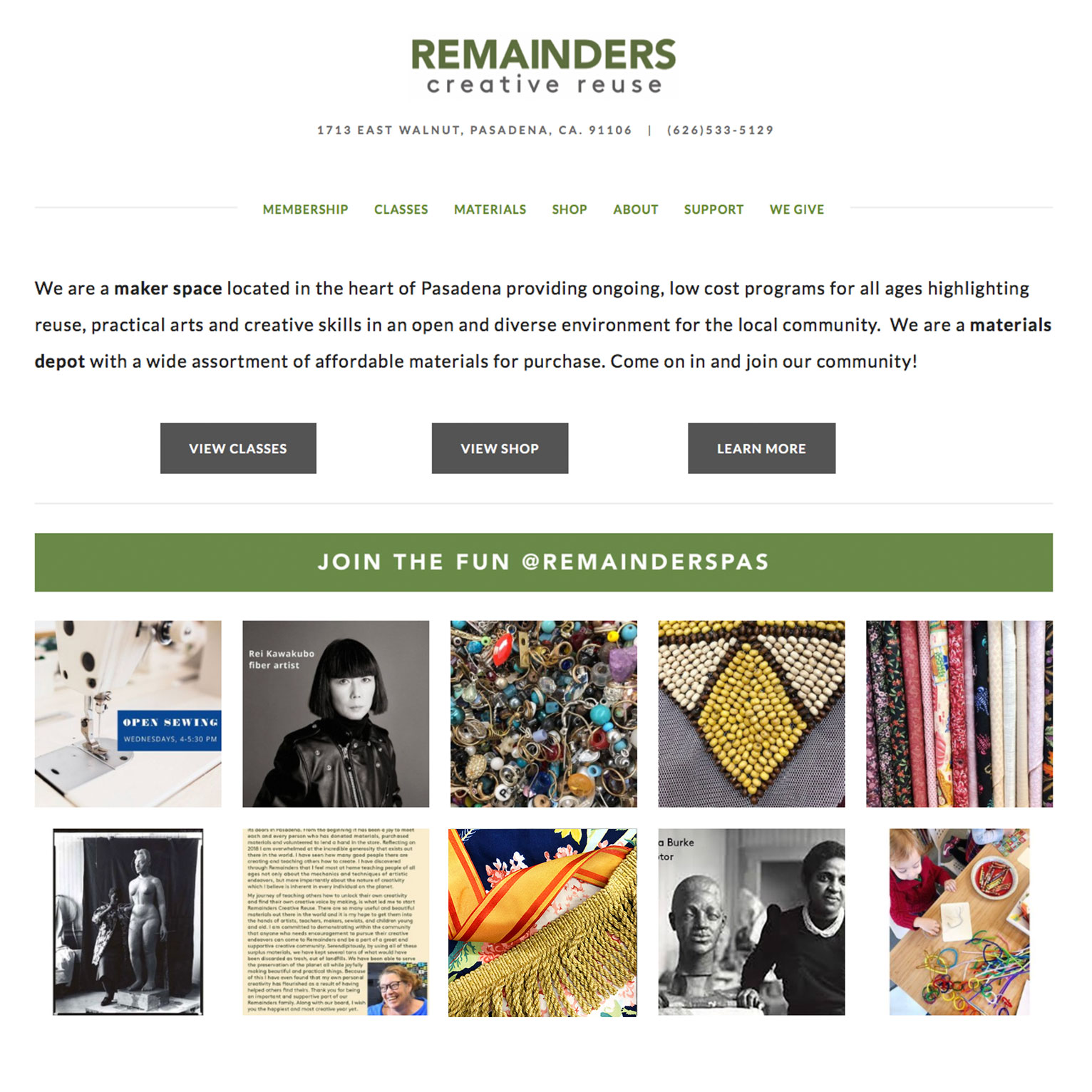 Remainders Web Design