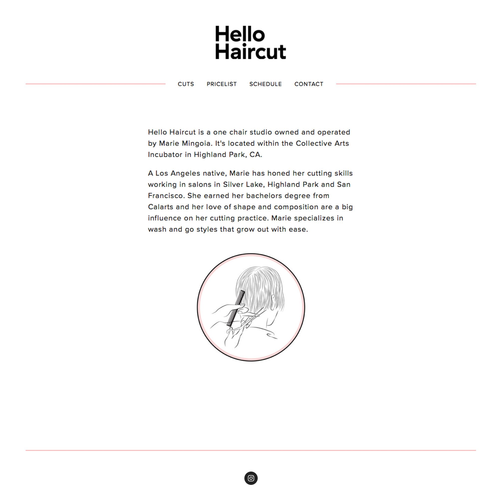 Hello Haircut Web Design