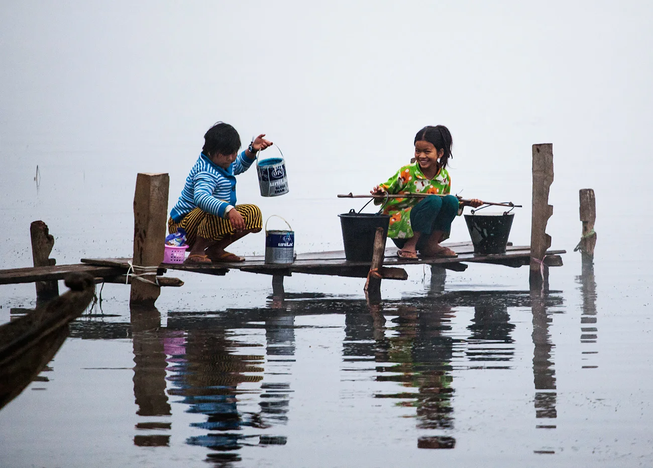 Apparently its the kids job to go out and fetch the water