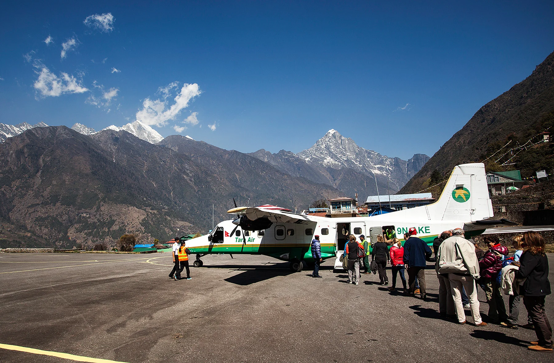 Success! People started boarding as soon as we got off in Lukla