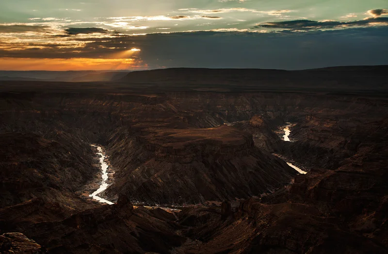The canyon at sunset