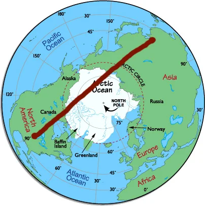 Our flight map, as seen from the top of the globe