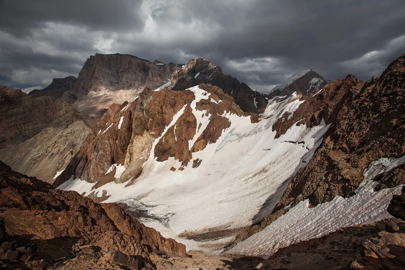 Looking out over the other side of the pass