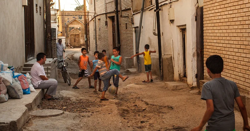 back alleyway soccer