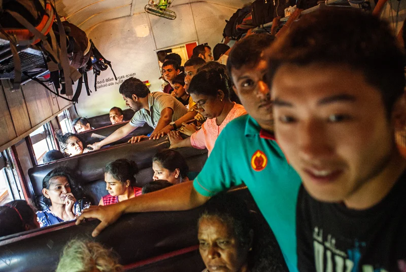 Our packed ride to Kandy. Not fun!
