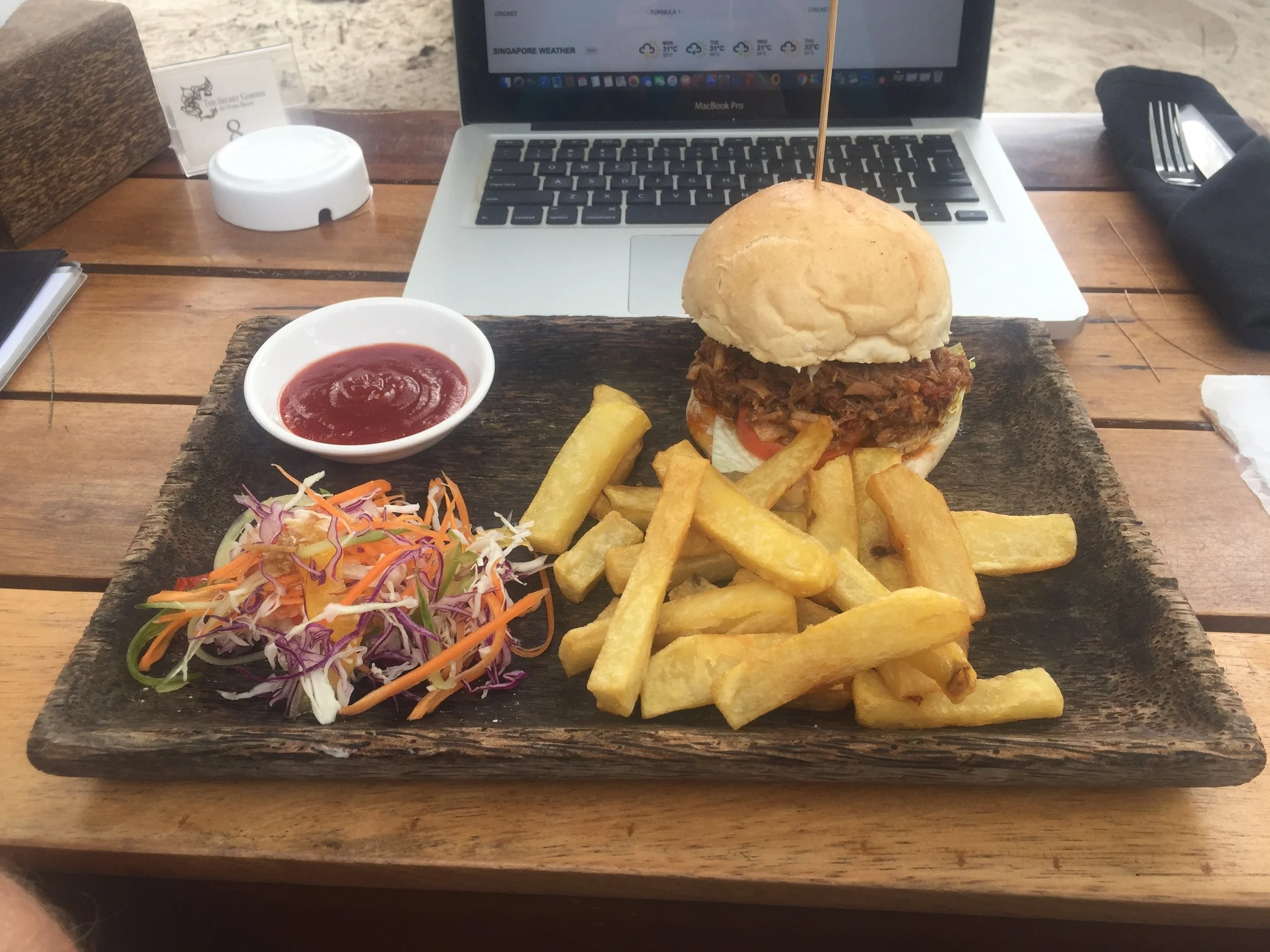 pulled pork on the beach