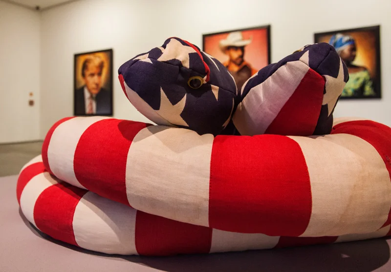 You can tell from some of the exhibits that Europeans see America's presence in the rest of the world a little bit differently than many Americans do. 