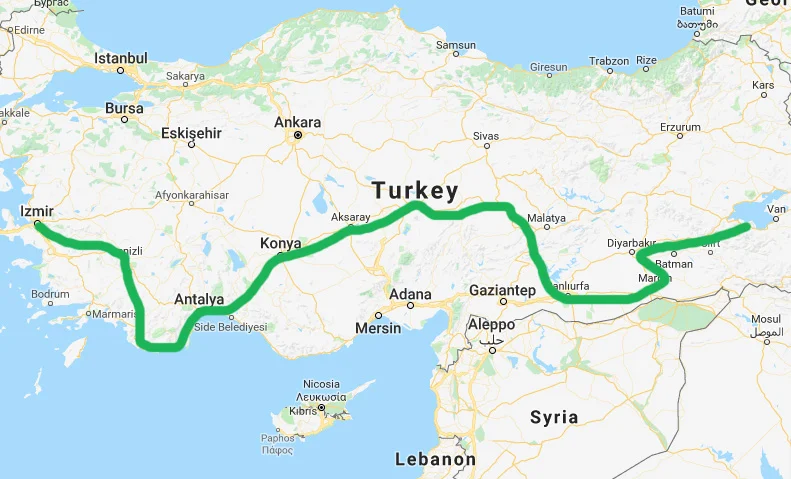 My loose itinerary