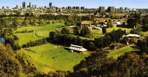 The Collingwood Children's Farm showing the open space just 4kms from the centre of Melbourne.