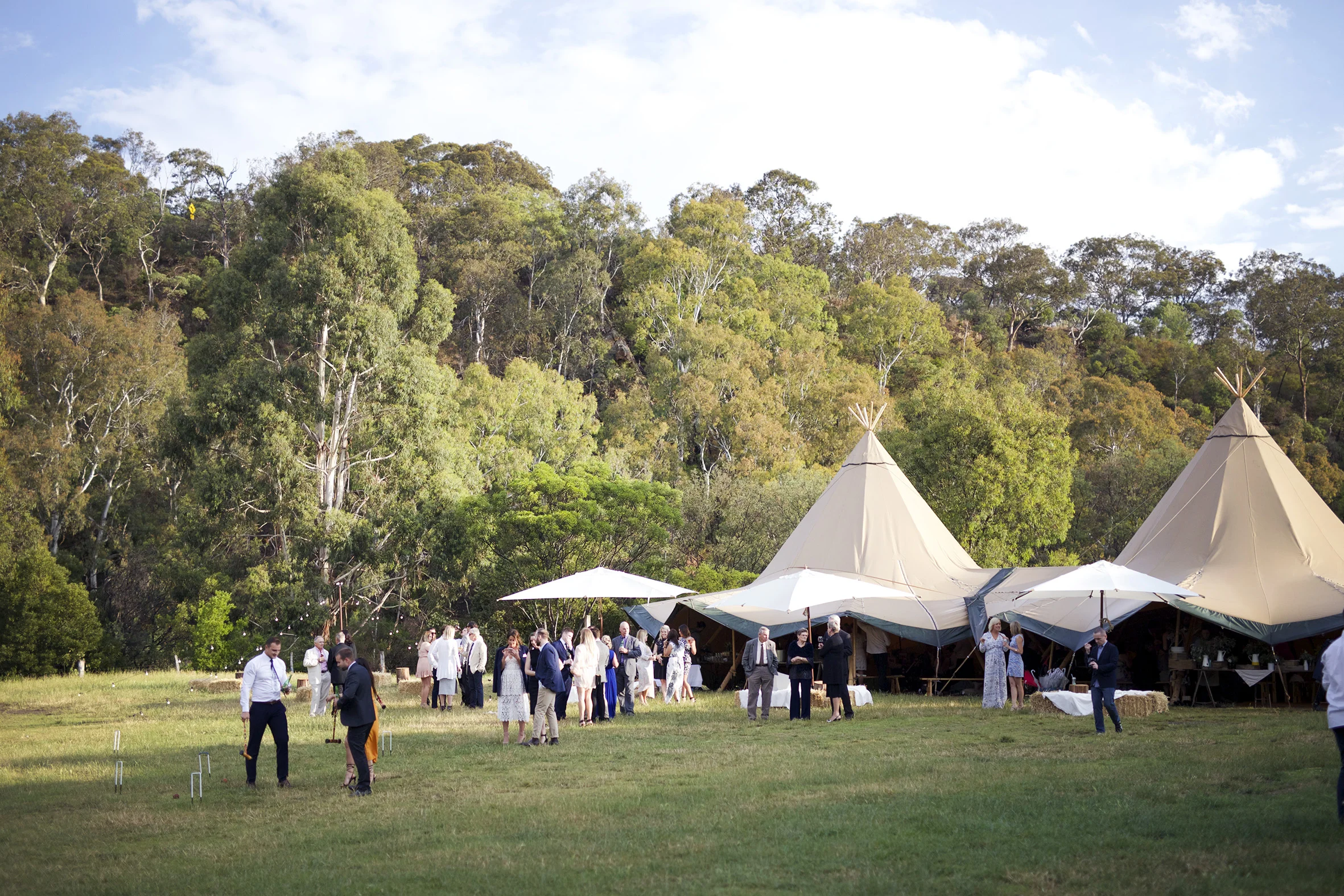 Photo by Kitty Wursthorn. Tipis by TipiKata
