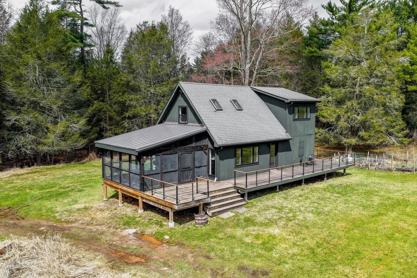 💫 NEW This property starts with a long tree-lined drive that sets the tone on arrival, and opens up to 5.6 acres split between open meadow and quiet woods.⁠
⁠
The house is compact but thoughtfully arranged, with an open main living space that looks 